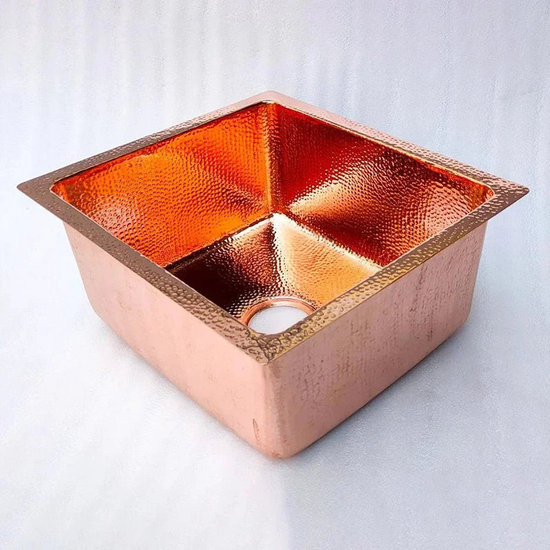 What to Look for When Buying a Copper Sink Online featuring Hammered Copper Kitchen Island Sink