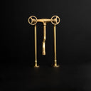 S-spout brass kitchen faucet – close-up of curved spout tip
