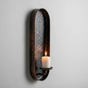 Aged Copper Wall Candle Holders Set of 2 – Moroccan Sconces pendant light for kitchen islands, dining rooms, vanities, and warm artisan interiors - view 2