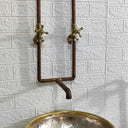 Antique Copper Wall Mount Faucet Sink wall mount faucet for wall-mounted sink layouts, bathrooms, kitchens, and compact wash spaces - view 2