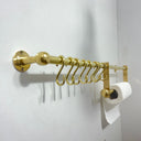 Unlacquered Brass Pot Rack With Tissue Holder kitchen hardware for cabinets, drawers, sinks, drains, pot rails, and kitchen utility areas - view 5