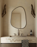 AOrganik Mirror - Unlacquered Solid Brass wall mirror for bathrooms, entryways, dressing rooms, and decorative wall styling - view 5