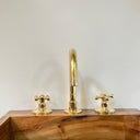 Three Holes Bathroom Faucet bathroom faucet for bathroom vanities, powder rooms, basin sinks, and vintage-inspired wash spaces - view 4