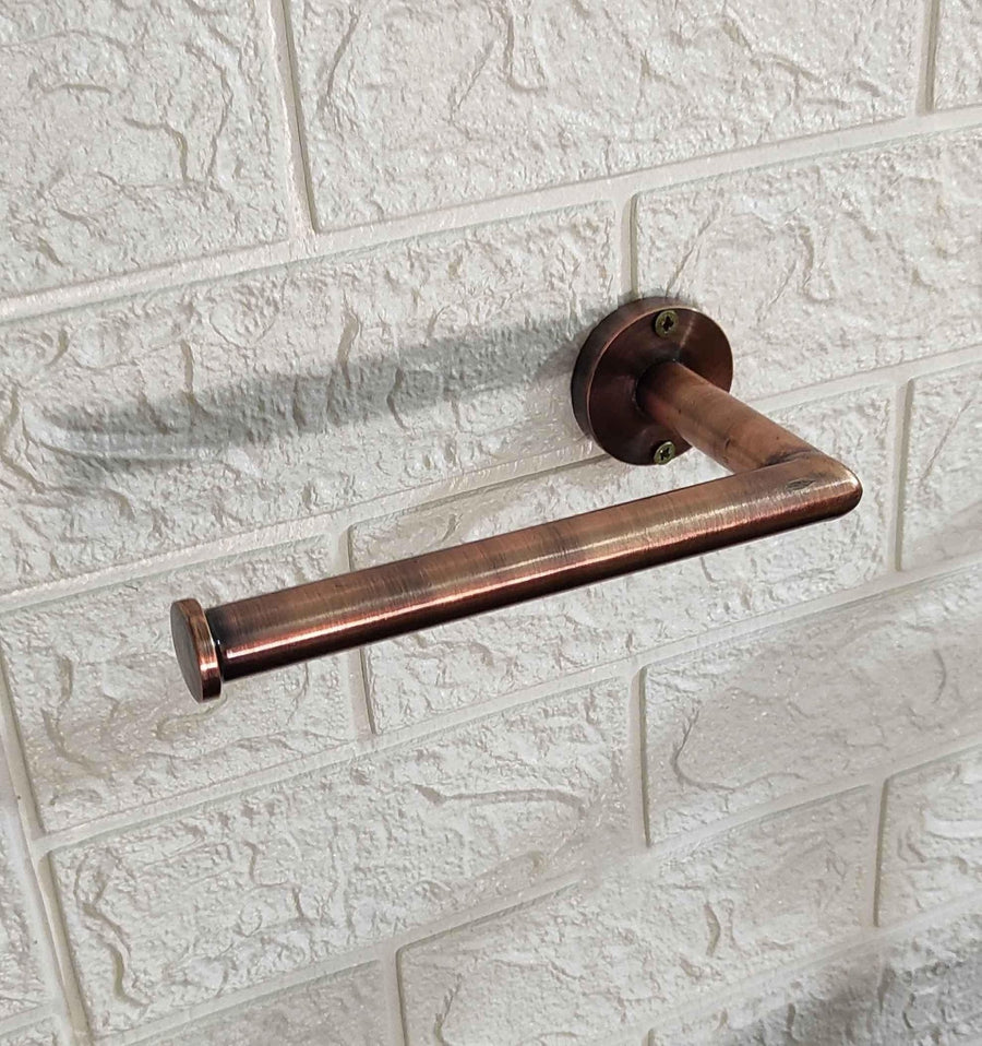Bathroom Toilet Paper Holder Brushed Copper bathroom hardware for bathrooms, powder rooms, towel storage, and coordinated fixture sets - view 1