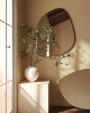 Blob Mirror - Unlacquered Solid Brass wall mirror for bathrooms, entryways, dressing rooms, and decorative wall styling - view 2