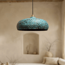 Blue Patina Brass Pendant Lights – Handcrafted Oxidized Dome Fixtures for Kitchen Islands pendant light for kitchen islands, dining rooms, vanities, and warm artisan interiors - view 2