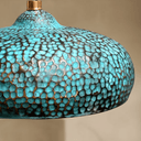 Blue Patina Brass Pendant Lights – Handcrafted Oxidized Dome Fixtures for Kitchen Islands Pendant Lighting detail view 3