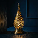 Brass Bedside Lamp — Hand-Pierced Moroccan Table Light pendant light for kitchen islands, dining rooms, vanities, and warm artisan interiors - view 4