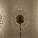 Brass Pendant Light – Boho Hanging Lamp with Intricate Shadow Patterns - Brass For Homes - 