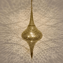 Brass pierced pendant light with boho shadow patterns – Brass For Homes