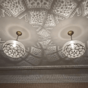 Brass Mandala Pendant Light – Floral Shadow Projection Ceiling Lamp Pendant Lighting detail view 6