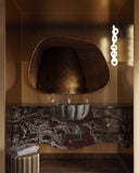 Brassy Gold Organik Mirror - Unlacquered Solid Brass Mirrors detail view 6