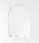 Brody Jr. Mirror - Unlacquered Solid Brass wall mirror for bathrooms, entryways, dressing rooms, and decorative wall styling - view 2