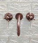 Engraved Copper Wall Mounted Faucet Sinks detail view 3