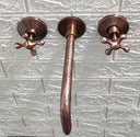 Engraved Copper Wall Mounted Faucet wall mount faucet for wall-mounted sink layouts, bathrooms, kitchens, and compact wash spaces - view 4