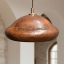 Copper Pendant Light – Rustic Dome Ceiling Fixture for Kitchen Island - Brass For Homes - 