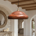 Copper Pendant Light – Rustic Dome Ceiling Fixture for Kitchen Island Pendant Lighting product photo