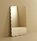Edged Joy Full Length Mirror - Unlacquered Solid Brass wall mirror for bathrooms, entryways, dressing rooms, and decorative wall styling - view 4