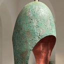 Green Patina Copper Pendant – Cutout Dome Ceiling Light for Rustic Decor - Brass For Homes - 