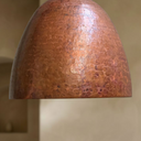 Hammered Copper Dome Pendant Light – Rustic Farmhouse Ceiling Fixture Pendant Lighting detail view 3