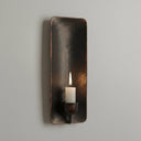 Handcrafted Aged Copper Wall Candle Sconce – Moroccan Artisan Holder pendant light for kitchen islands, dining rooms, vanities, and warm artisan interiors - view 2