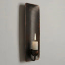 Handcrafted Aged Copper Wall Candle Sconce – Moroccan Artisan Holder Home Decor detail view 4