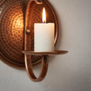 Handcrafted Copper Candle Sconce – Moroccan Rustic Wall Decor pendant light for kitchen islands, dining rooms, vanities, and warm artisan interiors - view 3