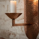 Handcrafted Copper Wall Candle Sconce – Moroccan Artisan Holder Home Decor detail view 4