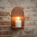 Handcrafted Copper Wall Candle Sconce – Moroccan Hammered Holder Home Decor detail view 4