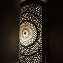 Handcrafted Cylindrical Brass Wall Lamp – Moroccan Filigree Sconce Pendant Lighting detail view 4