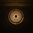 Handcrafted Round Brass Wall Light – Moroccan Engraved Sconce Pendant Lighting detail view 2