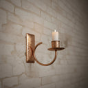 Handcrafted Rustic Copper Candle Sconce – Moroccan Boho Wall Decor pendant light for kitchen islands, dining rooms, vanities, and warm artisan interiors - view 5