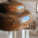 Hammered Solid Copper Pendant – Rustic Dome Ceiling Light for Farmhouse Pendant Lighting detail view 3