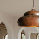 Hammered Solid Copper Pendant – Rustic Dome Ceiling Light for Farmhouse pendant light for kitchen islands, dining rooms, vanities, and warm artisan interiors - view 4