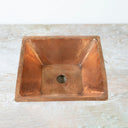 Handcrafted hammered copper sink – installed in kitchen countertop