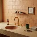 Handcrafted Widespread Brass Bathroom Faucet – Cross Handle Tap bathroom faucet for bathroom vanities, powder rooms, basin sinks, and vintage-inspired wash spaces - view 5