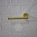 Unlacquered Brass Wall Mount Toilet Paper Holder Bathroom Hardware detail view 2