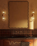 Hermosa Wall Mirror - Unlacquered Solid Brass wall mirror for bathrooms, entryways, dressing rooms, and decorative wall styling - view 5