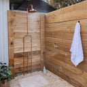 Luxury Unlacquered Solid Copper Outdoor Shower with Rainfall Head Shower Systems detail view 5