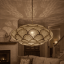 Moroccan brass bathroom pendant light with hammered finish – Brass For Homes