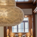 Moroccan Brass Pendant Light – Handcrafted Engraved Ceiling Lamp Pendant Lighting detail view 3