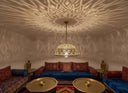 Moroccan Brass Pendant Light – Handmade Geometric Openwork Lamp - Brass For Homes - 