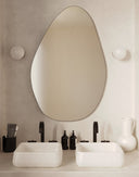 Pebble Mirror - Unlacquered Solid Brass Mirrors detail view 2