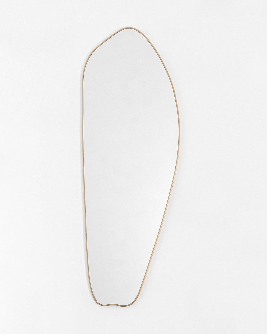 Rosé Mirror - Unlacquered Solid Brass wall mirror for bathrooms, entryways, dressing rooms, and decorative wall styling - view 1
