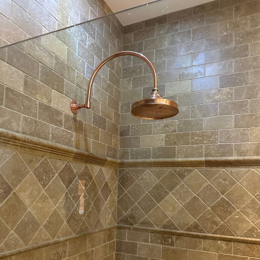 Solid Copper Dome Showerhead shower system for primary bathrooms, guest bathrooms, walk-in showers, and classic bath renovations - view 1