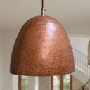 Hammered Rustic Copper Pendant – Dome Ceiling Light for Farmhouse Kitchens Pendant Lighting detail view 4