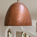 Artisan hammered copper dome pendant – warm rustic glow for farmhouse kitchens – Brass For Homes