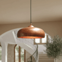 Rustic Copper Pendant Lights – Solid Dome Ceiling Fixtures for Kitchens - Brass For Homes - 
