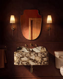 Shelda Gold Wall Mirror - Unlacquered Solid Brass Mirrors detail view 3