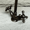 Solid Brass Aged Bronze Gooseneck Bathroom Faucet bathroom faucet for bathroom vanities, powder rooms, basin sinks, and vintage-inspired wash spaces - view 2